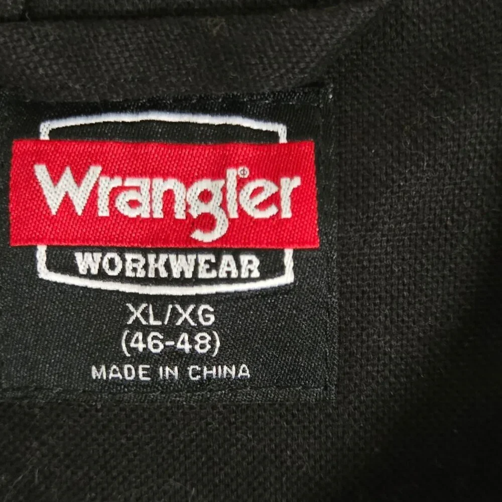 Wrangler Workwear NWT Black Mesh Lined Shirt Jacket Size XL